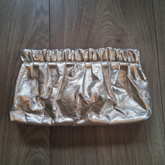 Women's‎ Donna Karan Stunning Gold Cosmetic Makeup Travel Bag Clutch Pouch Purse - Picture 1 of 9